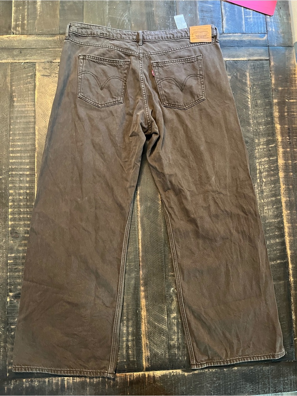 Levi's Women's Low Loose Boyfriend Jeans Dark Brown Wide Leg Baggy Fit Y2K